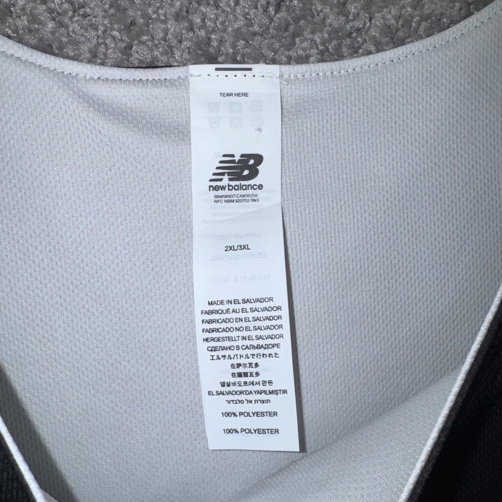 New Balance Reversible Pennie Jersey ADULT Black White 2XL/3XL NEW - Picture 3 of 8